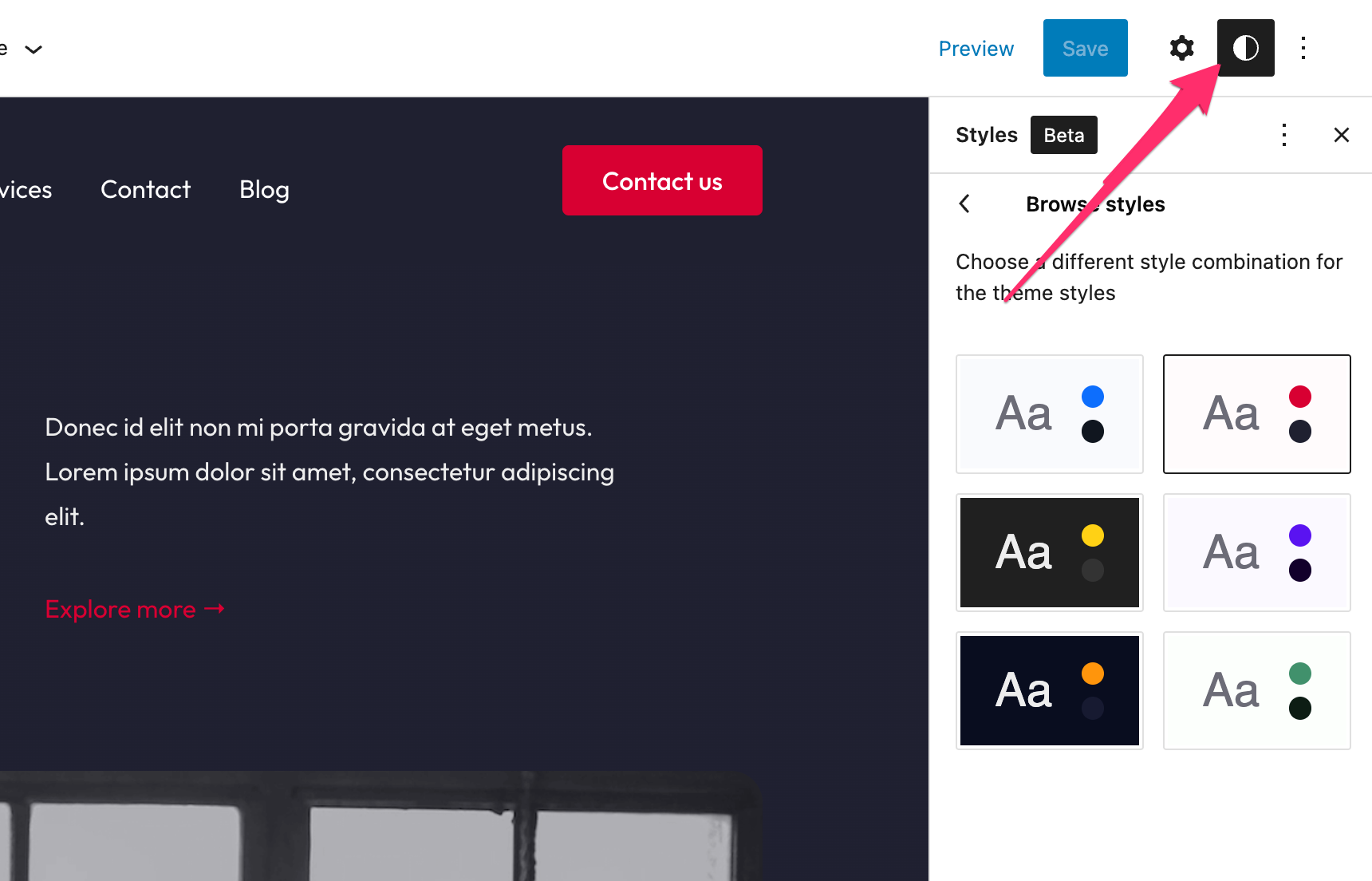 block theme style variations
